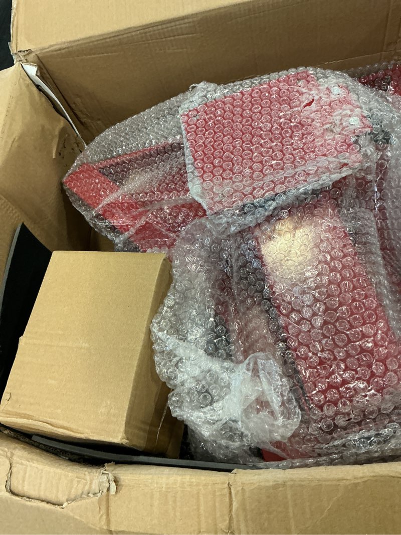 Condition photo showing Good Condition for Mechanic Stool with Wheels, Hydraulic Adjustable Shop Stool on Wheels, Garage Work Rolling Chair for Workshop, 400 LBS Capacity, 4 Inch Casters, 360° Swivel Casters Roller Chair, Red