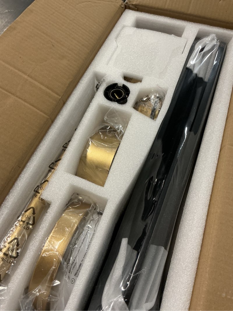 Condition photo showing Good Condition for 52" modern black and gold ceiling fan with lights and remote, etl listed, 3 downrods, 3 wood blade gold black ceiling fans, reversible quiet dc motor, 3 timer for outdoor patio bedroom,52in,black gold black and gold 52 inch