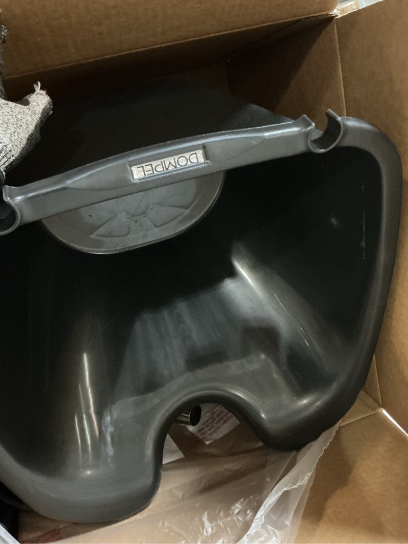 Condition photo showing Good Condition for dompel portable shampoo bowl, ergonomic and deep portable wash bowl for hairstylist and handicap & disabled, seniors, home services, steel structure, hair washing basin. 22 l