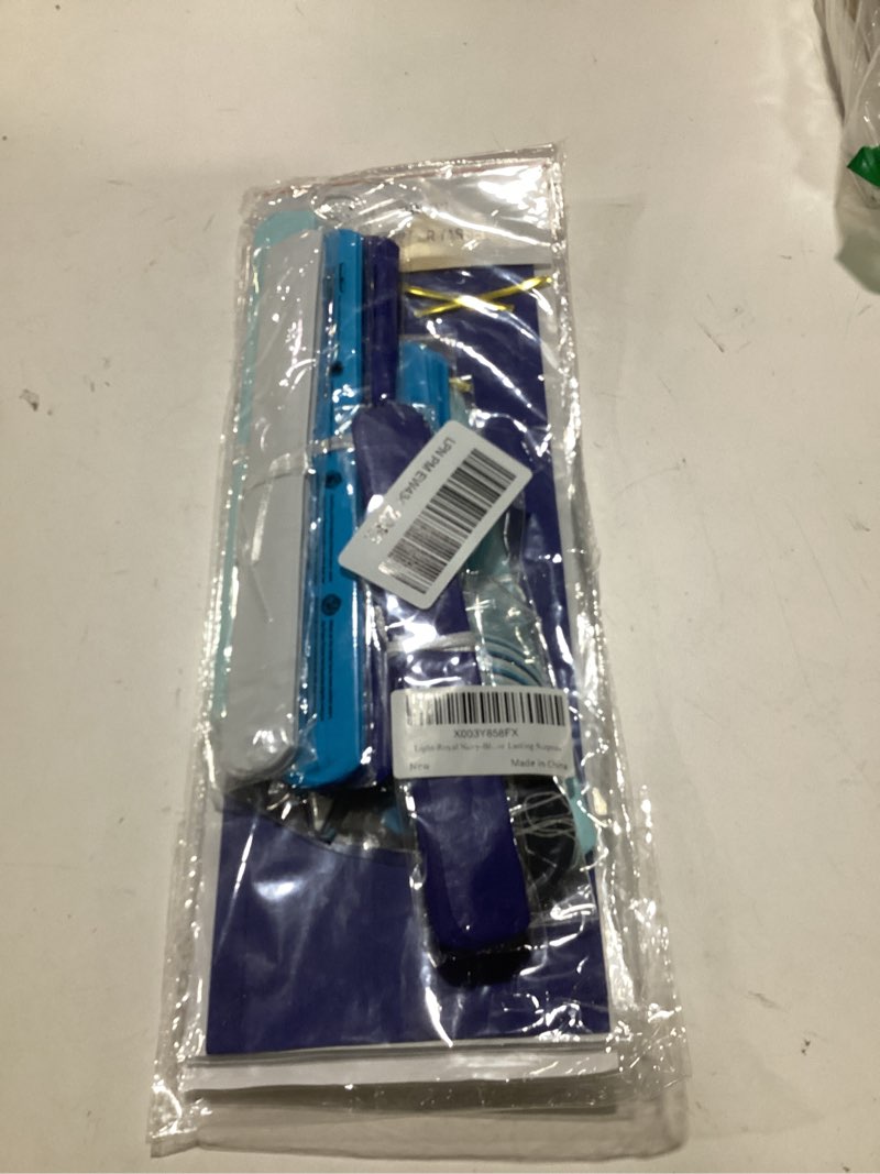 Light-Royal Navy-Blue White Pom-Poms Streamers - 30pcs Under The Sea Frozen Party-Decorations,Birthd