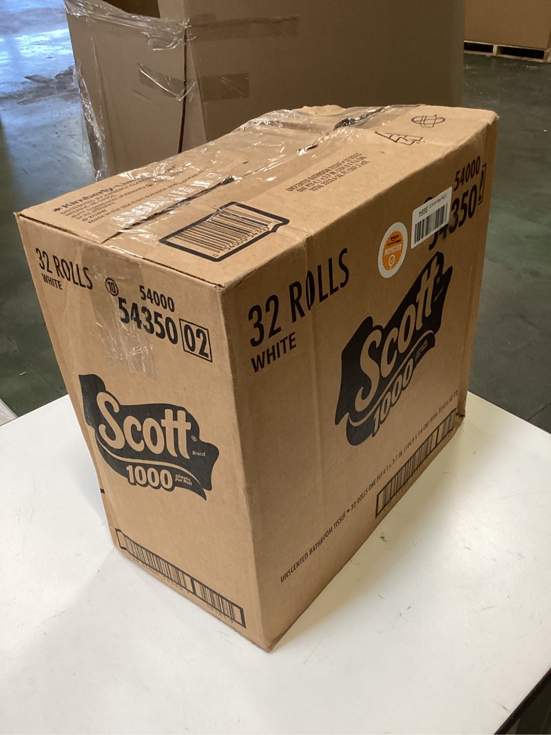 Scott 1000 Toilet Paper, 32 Rolls, Septic-Safe, 1-Ply Toilet Tissue