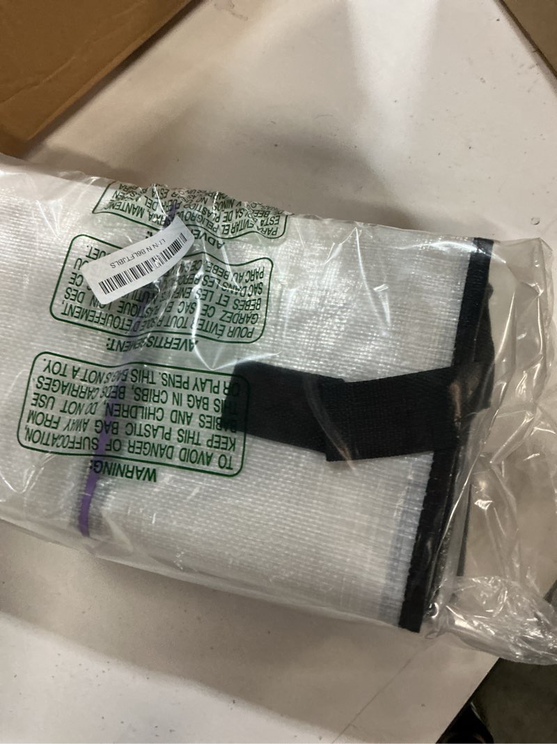 Condition photo showing New/Like New for 8 pack large strong moving bags with zippers & carrying handles - water-resistant - heavy duty storage tote for space saving, fold flat, alternative to moving box (semi-transparent) semi-transparent 8 pack-24gal