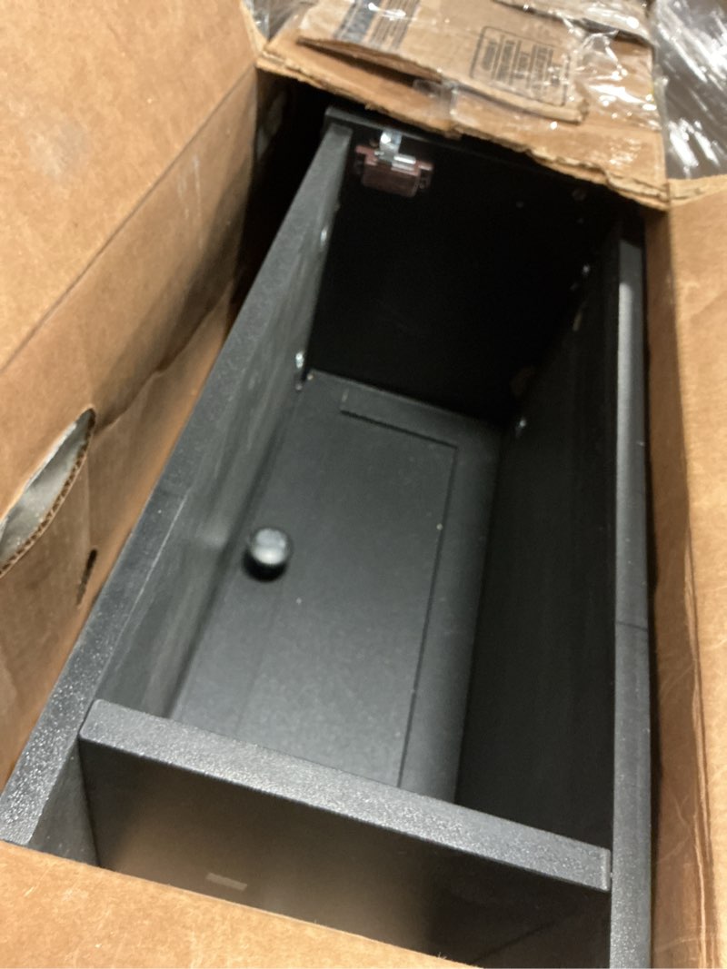 Condition photo showing As Is for (similar)homhedy small bathroom storage corner floor cabinet with door and shelves, beside the toilet paper stand for skinny, narrow toilet paper cabinet, 7.9\" d x 7.1\" w x 31\" h, black 7.9\"d x 7.1\"w x 31\"h black