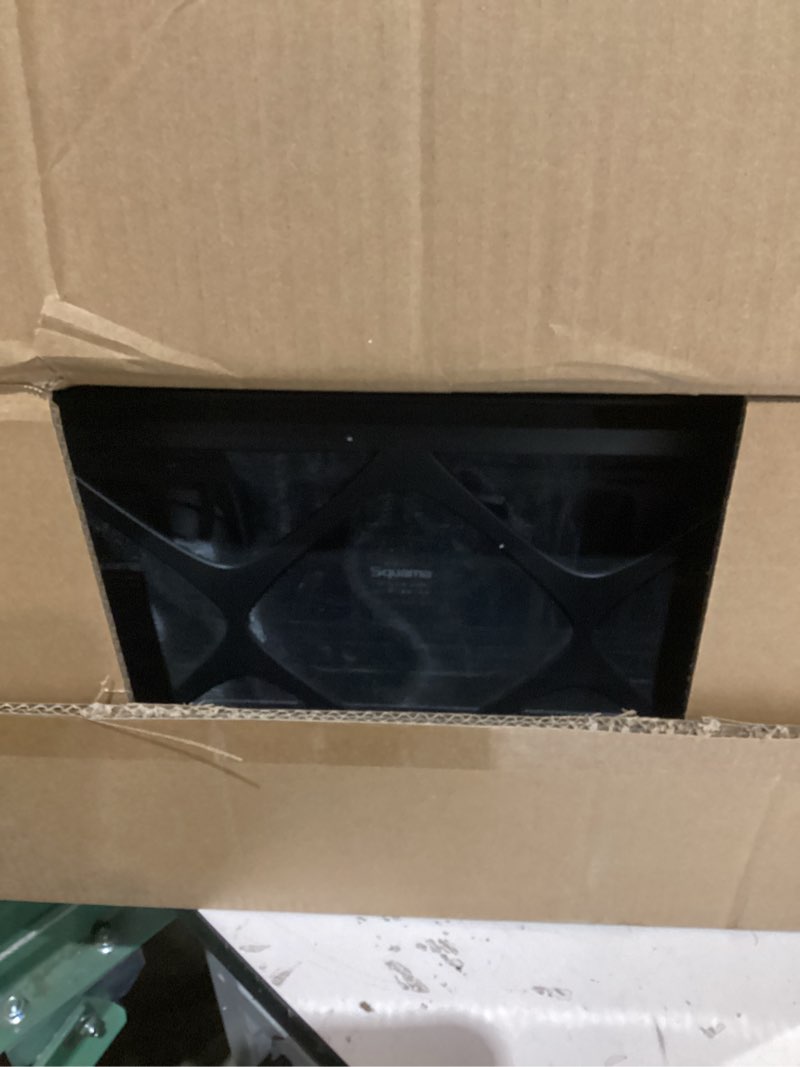 Condition photo showing As Is for Geometric Future M5 Tempered Glass Mid Tower, E-ATX/ATX Gaming Case, 1.2mm Steel, Type C, Toolless Panels, Support 420/360 Radiator, ARGB PWM 140m Fan x 5 Pre-Installed, Black/Grey, GEO-M5F-BG Black/Gray Glass ver with 140 x5 fans