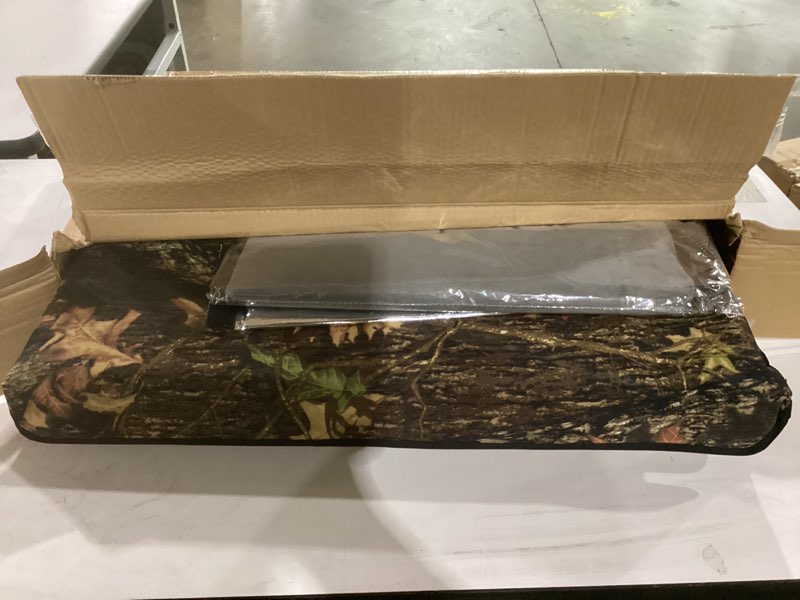 Condition photo showing As Is for heated cat house for outside with dual doors, insulated cat house outdoor with heating pad, weatherproof heated outdoor cats houses waterrproof for feral cats (leaf, 25" l x 16" w x 13" h) 25" l x 16" w x 13" h leaf
