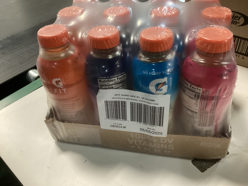 Condition photo showing Good Condition for (Best By 05/05/2025) Gatorade Fit Electrolyte Beverage  Healthy Real Hydration  New 2.0 4 Flavor Variety Pack  16.9.oz Bottles (12 Pack)