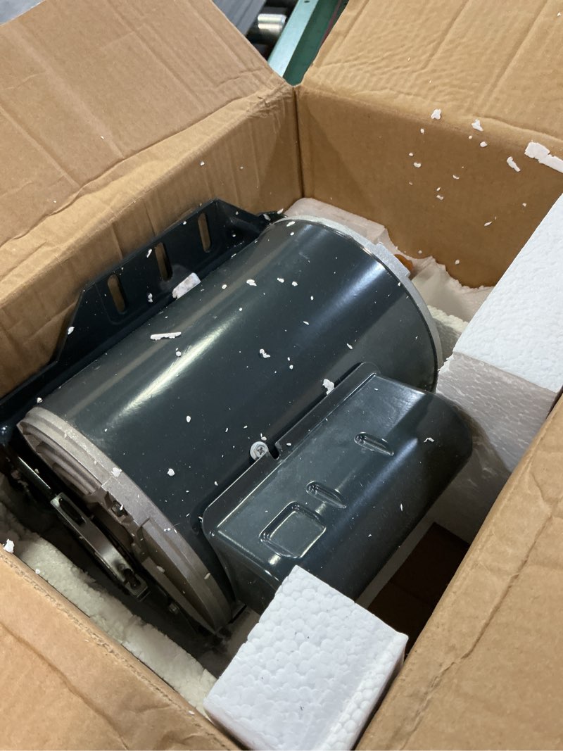 Condition photo showing As Is for c1158 fan and blower motor replace marathon c1158, 1 hp, 1725rpm, 115/208-230v, 14.7/7.2-7.4 amp, 1.15sf 1 horsepower 56 frame reversible rotation single/split phase, auto thermally protected leungoo