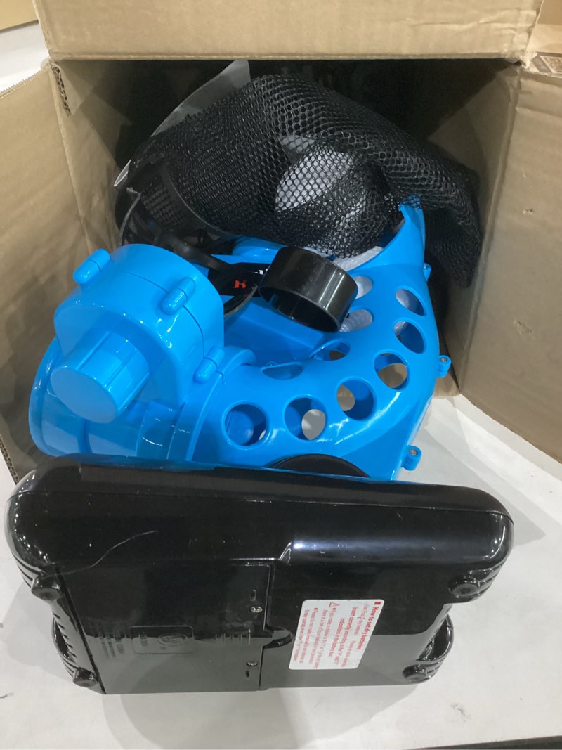 Condition photo showing As Is for not tested**** furlihong 380bh baseball pitching machine, battery powered, angle adjustable, comes with bat and one dozen training balls, for kids and beginner