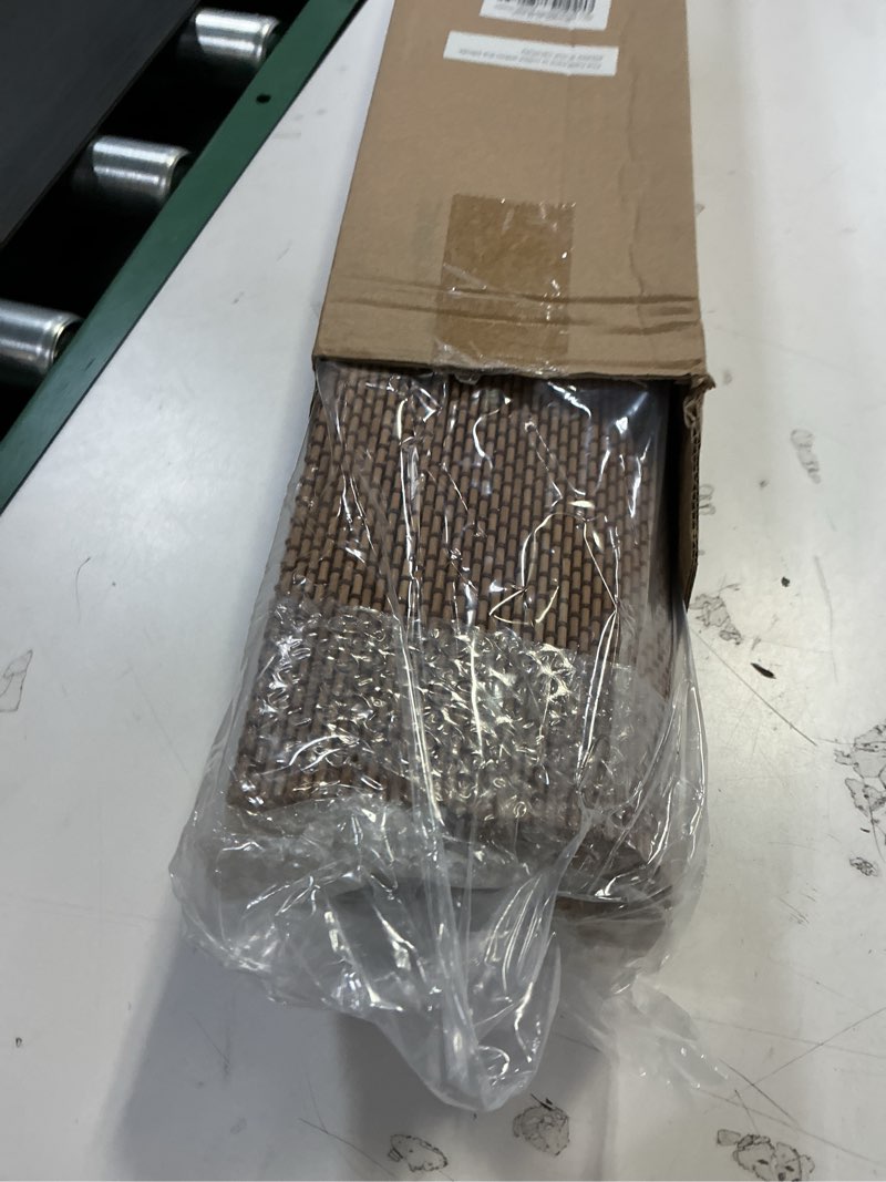 Condition photo showing New/Like New for LazBlinds No Tools No Drill Cordless Bamboo Roman Shades, Light Filtering Window Treatment, Roll Up Bamboo Blinds for Windows 21'' W x 64'' H, Acorn Light Filtering-acorn 21" W x 64" H