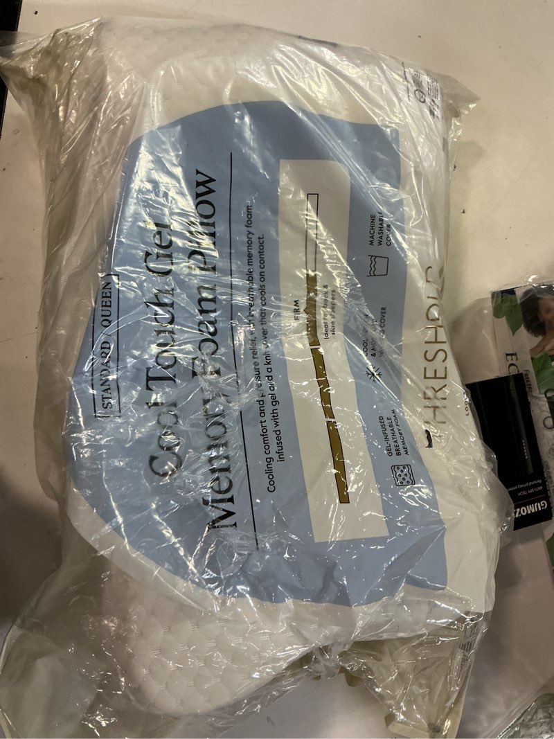 Condition photo showing New/Like New for pain relief cervical pillow for neck support, adjustable ergonomic pillow cozy sleeping, odorless orthopedic memory foam pillow, contour bed pillow for side back stomach sleeper queen size-24.8''lx14.96''wx5.78''h white