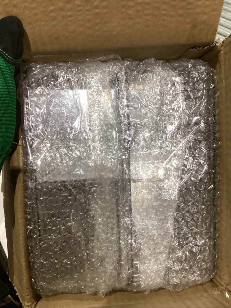 Condition photo showing New/Like New for Plastic Clear Storage Containers, Set of 2, Sock Organizer Divided Boxes with Lids, Underwear Drawer Organizer, Tie Dresser Organizer (11.8×9.4×3.9")