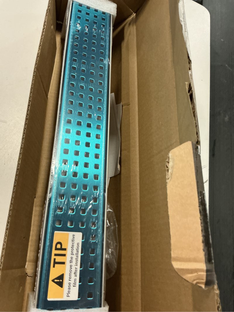 Condition photo showing New/Like New for shower drain, linear shower drain 18 inch(brushed nickel),modern 304 stainless steel shower floor drain with grate removable, adjustable leveling feet, rectangular linear drain brushed nickel 18in