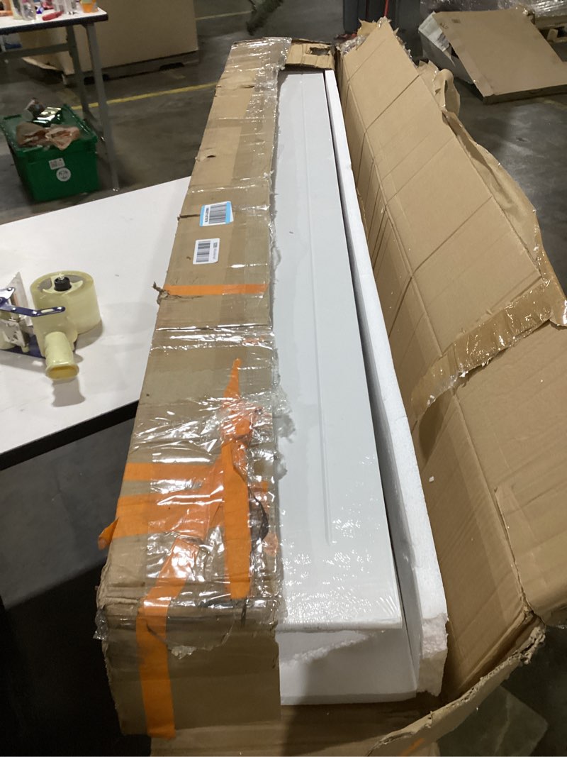 WELLAND 72-Inch Fireplace Mantel Shelf Wall Mounted,White Corona Crown Molding Ledge Floating Shelf,