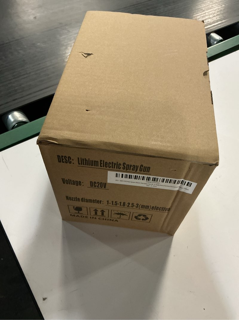 Condition photo showing New/Like New for MEE GOO Paint Sprayer,Electric Paint Spray Gun-200W High Power,5 Nozzle Sizes,Compatible with DeWalt Batteries(Not Include Battery),Adjustable Flow Control-Perfect for Walls,Fences,Furniture(Yellow)