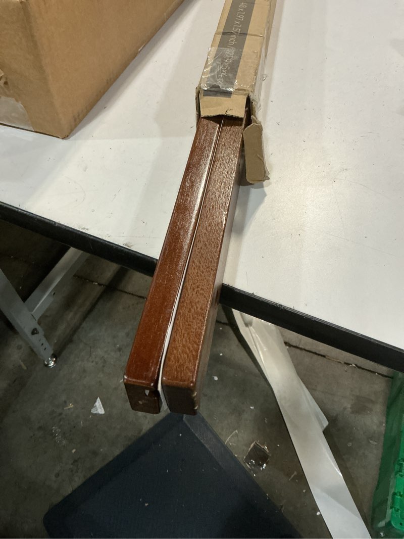 Condition photo showing Good Condition for dacri home quilt hanger for wall display - 48 inch tapestry hanger from premium teak wood - safe mount quilt rack for heavy rugs, tapestries, and other wall hangings (light wallnut stain) light wallnut 48 inch