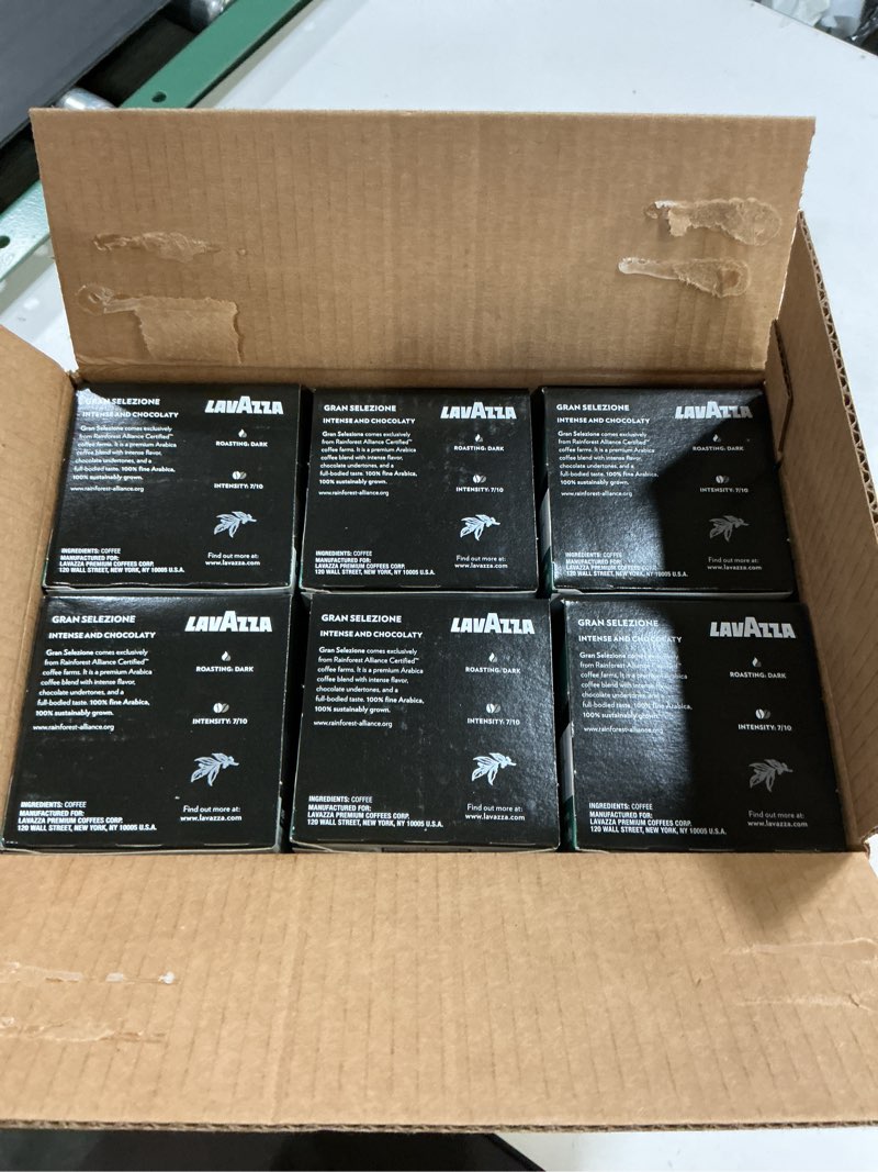 Condition photo showing Good Condition for ( Best by :0703/2025) Gran Selezione Dark Roast Ground Coffee Pods by Lavazza (6 boxes - 10 x 0.34 oz 60 count Coffee) 