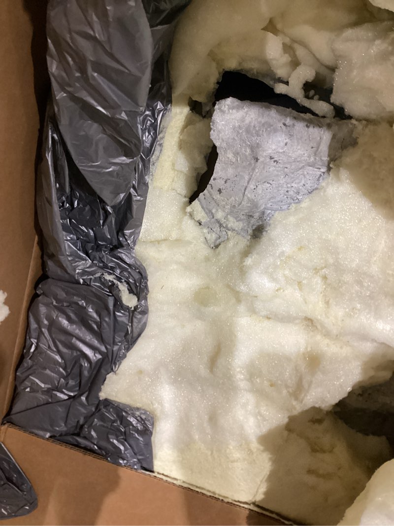 Condition photo showing As Is for blanco 443206 liven silgranit 50/50 double bowl drop-in/undermount kitchen sink with low divide - truffle