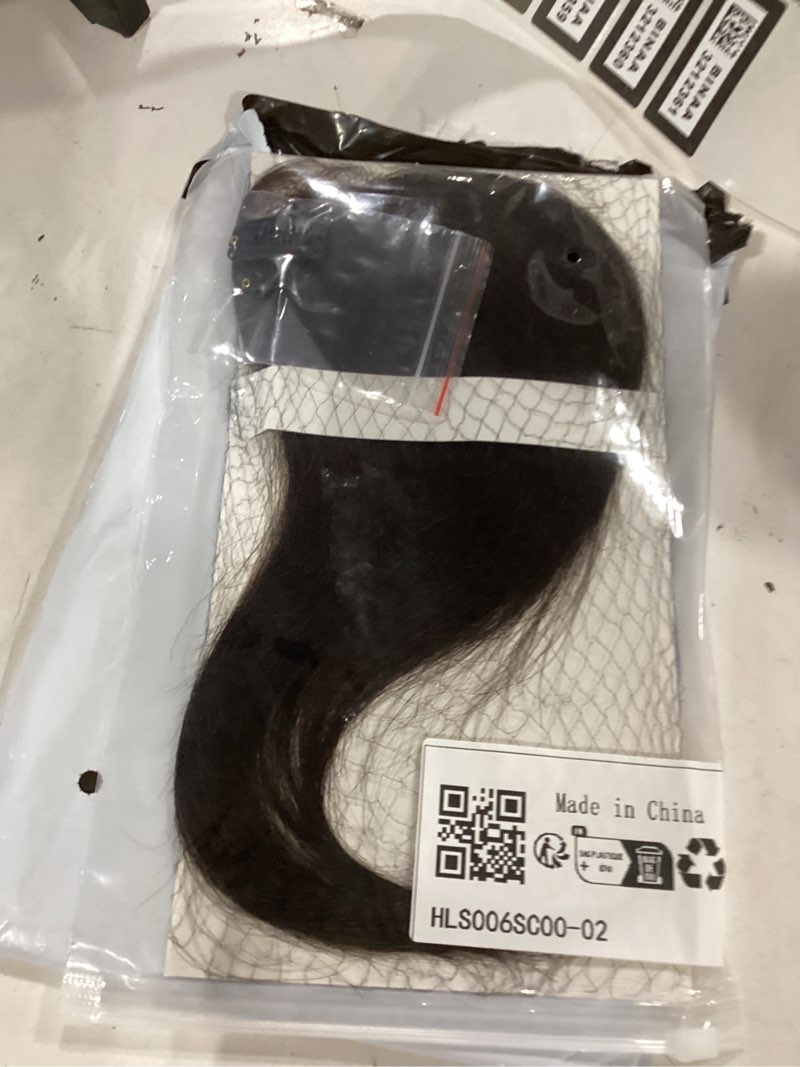 Condition photo showing Good Condition for clip in bangs, fake bangs,curtain bang hair clip,3d 360°seamless coverage french air bang lightweight human hair toppers 9g/10#02 dark brown,natural look for daily party wedding dating 10 inch(air bangs) #02 dark brown