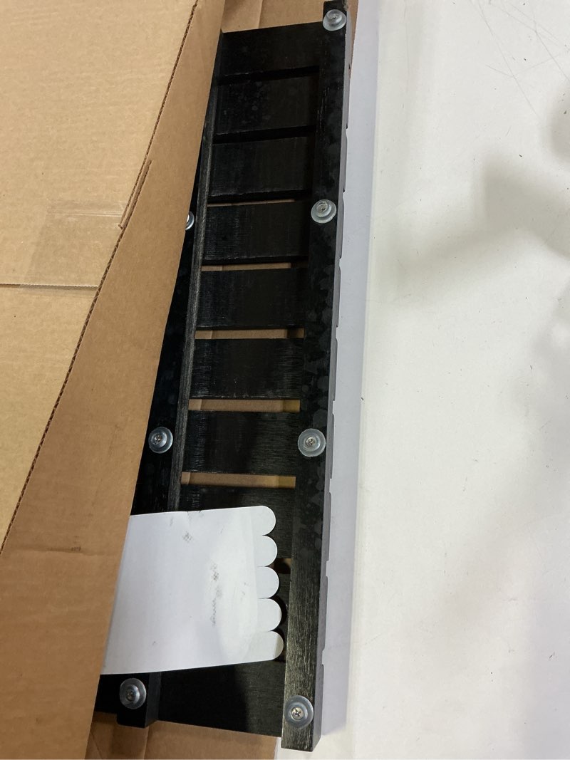 Condition photo showing As Is for Bamboo Bath Mat, Bamboo Shower Mat for Bathroom, Non-Slip Bathroom Mat with Anti-Slip Stickers, Easy Clean Wooden Bath Floor Mat for Indoor Outdoor ? Black, 21×13×1.57Inches? Black Small