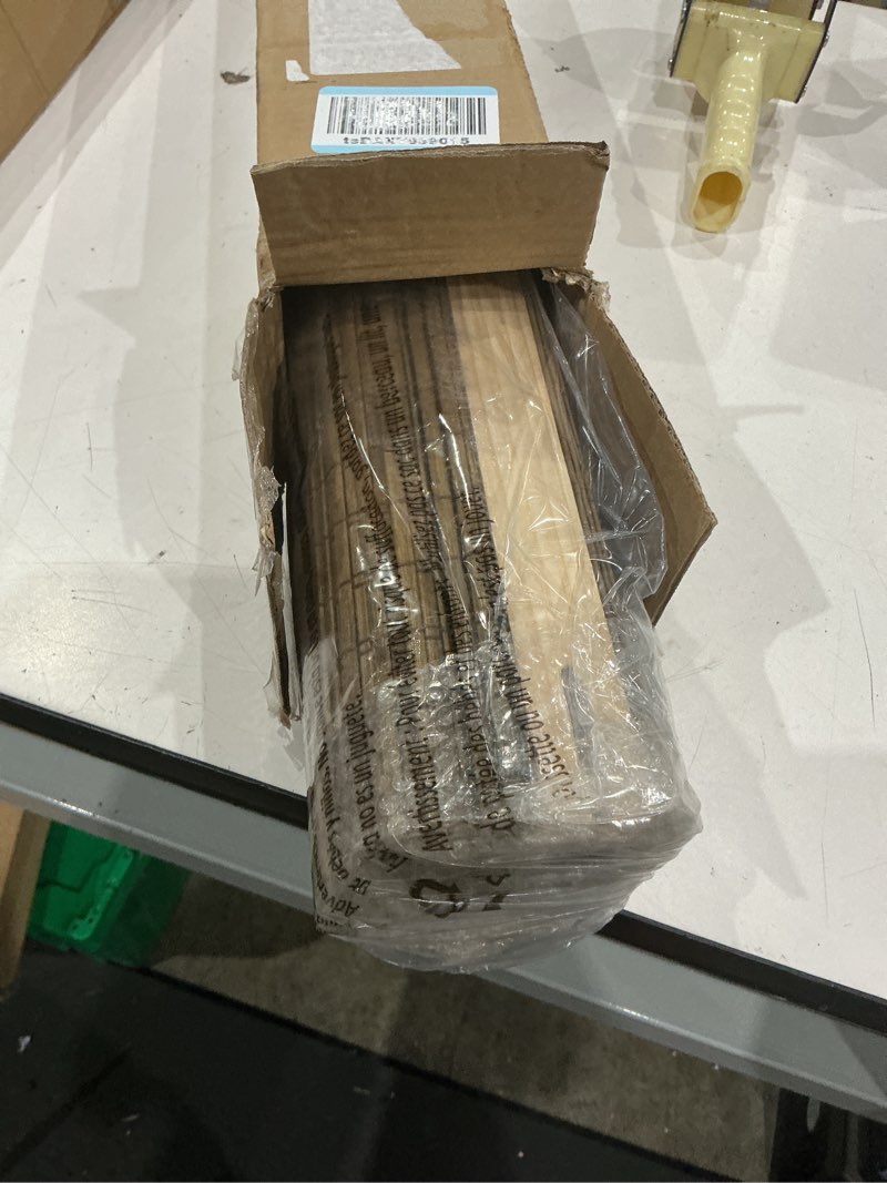 Condition photo showing As Is for unishades cordless bamboo roman shades for windows, blinds size (39" w ×64" h) colour (highfield teak) ?room darkening?highfield teak 39" w × 64" h
