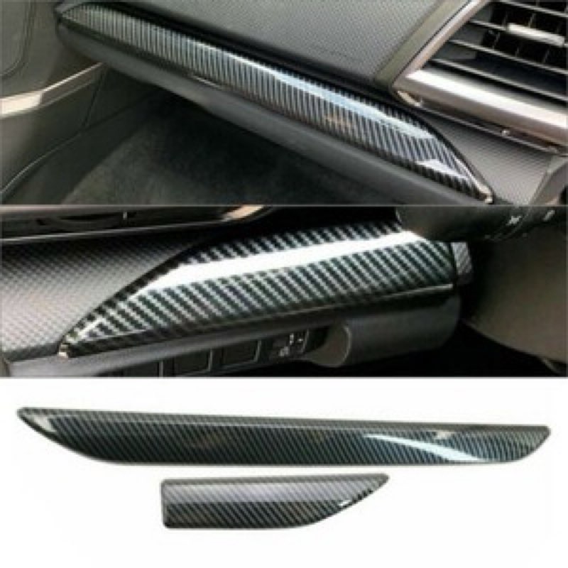 Dashboard Middle Console Stripe Trim For Subaru Forester 2019- 2024 Carbon fiber