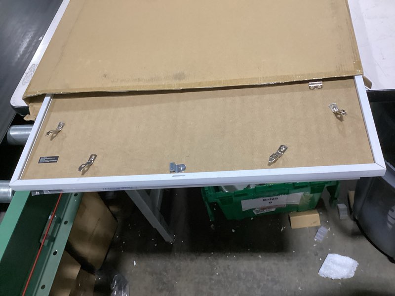 Condition photo showing As Is for americanflat 22x28 poster frame with polished plexiglass - use as 18x24 frame with mat or display 22x28 photo without mat - streamline collection - thin border picture frames for wall - white white 22x28 1 pack
