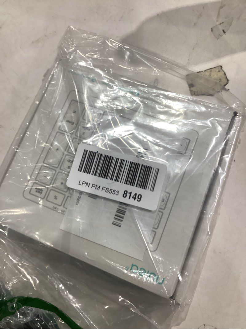 Condition photo showing Good Condition for Nulea Wireless Number Pad Bluetooth 5.0 & 2.4G Portable Numeric Keyboard, USB-C Rechargeable, 34-Keys Bluetooth Keyboard for Data Entry (Silvery White) C-Silvery White