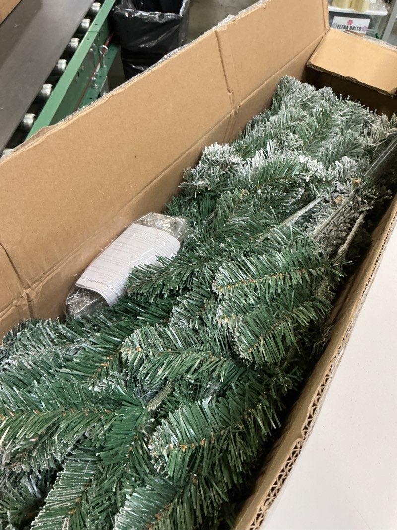Condition photo showing Good Condition for Christmas Tree, 6Ft/1.8M Artificial Christmas Trees with Lights, Snow Flocked Xmas Tree with Foldable Stand Hinged for Home Indoor Decor
