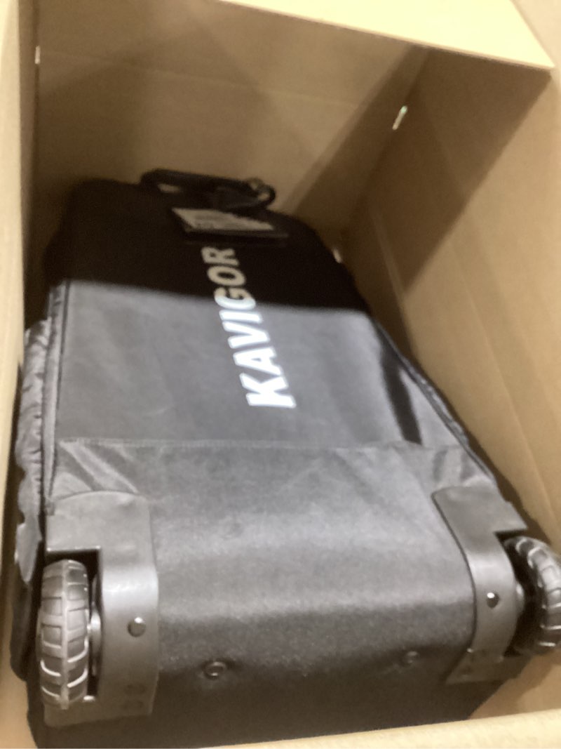 Condition photo showing Good Condition for kavigor rolling baseball bag with wheels, 60l capacity softball bag holds 4 bats for boys and girls, youth equipment bag with shoe compartment black