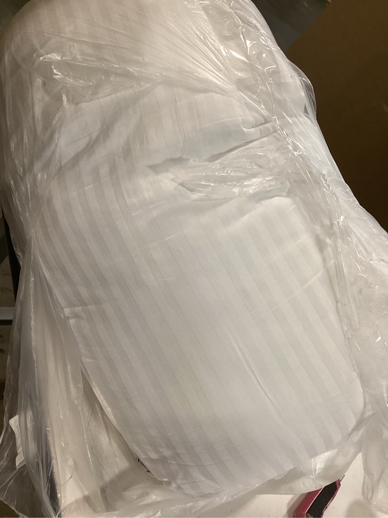 Condition photo showing As Is for beckham hotel collection bed pillows king size set of 2 - down alternative pillow for back, stomach or side sleepers king white