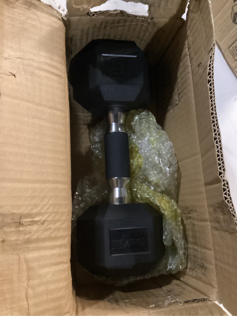Condition photo showing item condition for Yes4All Rubber Grip Encased Hex Dumbbell – Hand Weights With Anti-Slip 5-50 LBS Single C. 15 Pounds