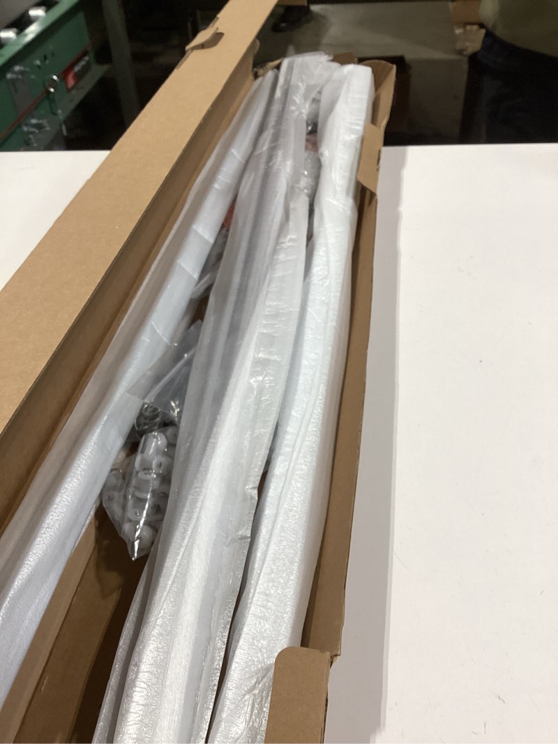 Condition photo showing Good Condition for ceiling curtain track system with wall mount, silent curtain rail for room divider with three types of hooks, 6ft - 9ft, white 6-9ft white