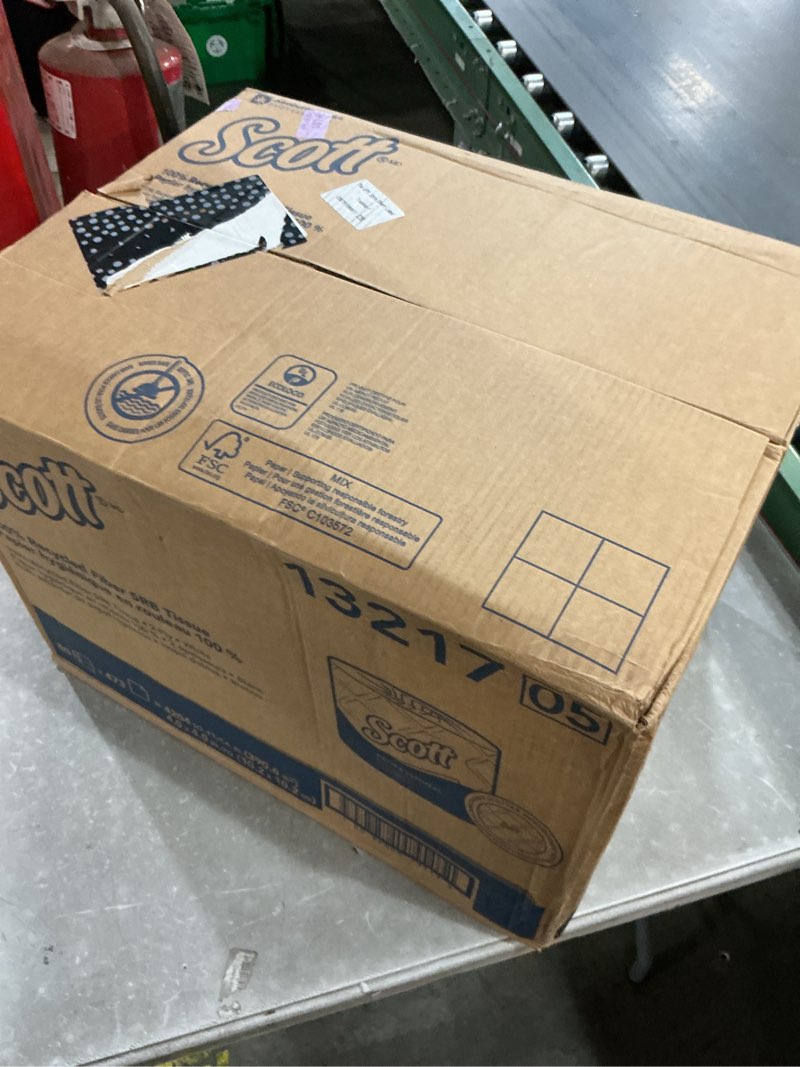 Condition photo showing New/Like New for scott professional 100% recycled fiber standard roll bulk toilet paper (13217), 2-ply, elevated design, white, individually wrapped (80 rolls of 473 sheets, 37,840 sheet total)