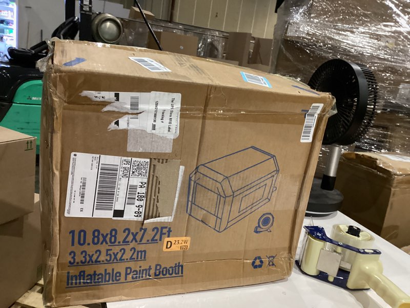 Condition photo showing New/Like New for Portable Inflatable Paint Booth Tent with Powerful Blower Inflatable Spray Booth with Air Filter System, Blow Up Paint Booth 10.8x8.2x7.2Ft