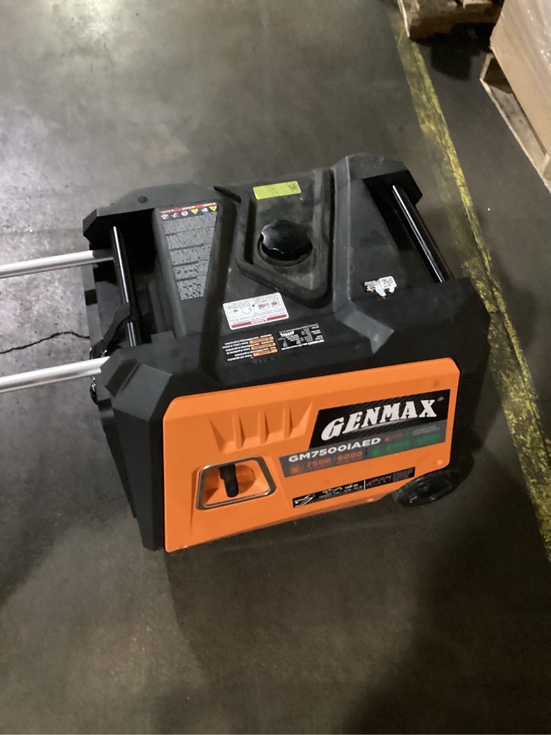 Condition photo showing Good Condition for 7500/6000-watt genmax dual fuel portable inverter with co sensor + remote electric start / telescopic handle