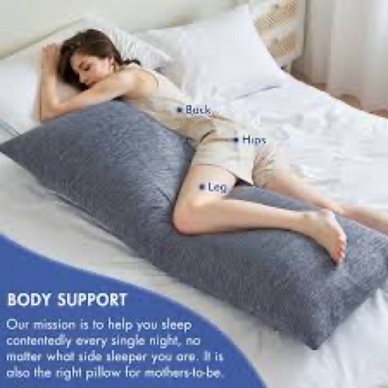 MIULEE Body Pillow for Adults Long Body Pillow for Side Sleeper Memory Foam Cooling Bed Full for Bac