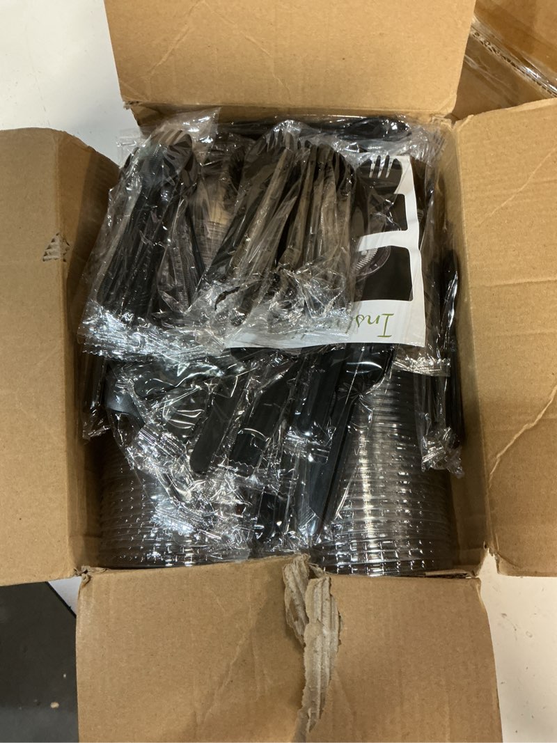 Condition photo showing Good Condition for 100pcs 9oz clear plastic cups with dome lids spoons,disposable dessert party cup take out containers for parfait,salad,ice cream,cold drink,cupcake