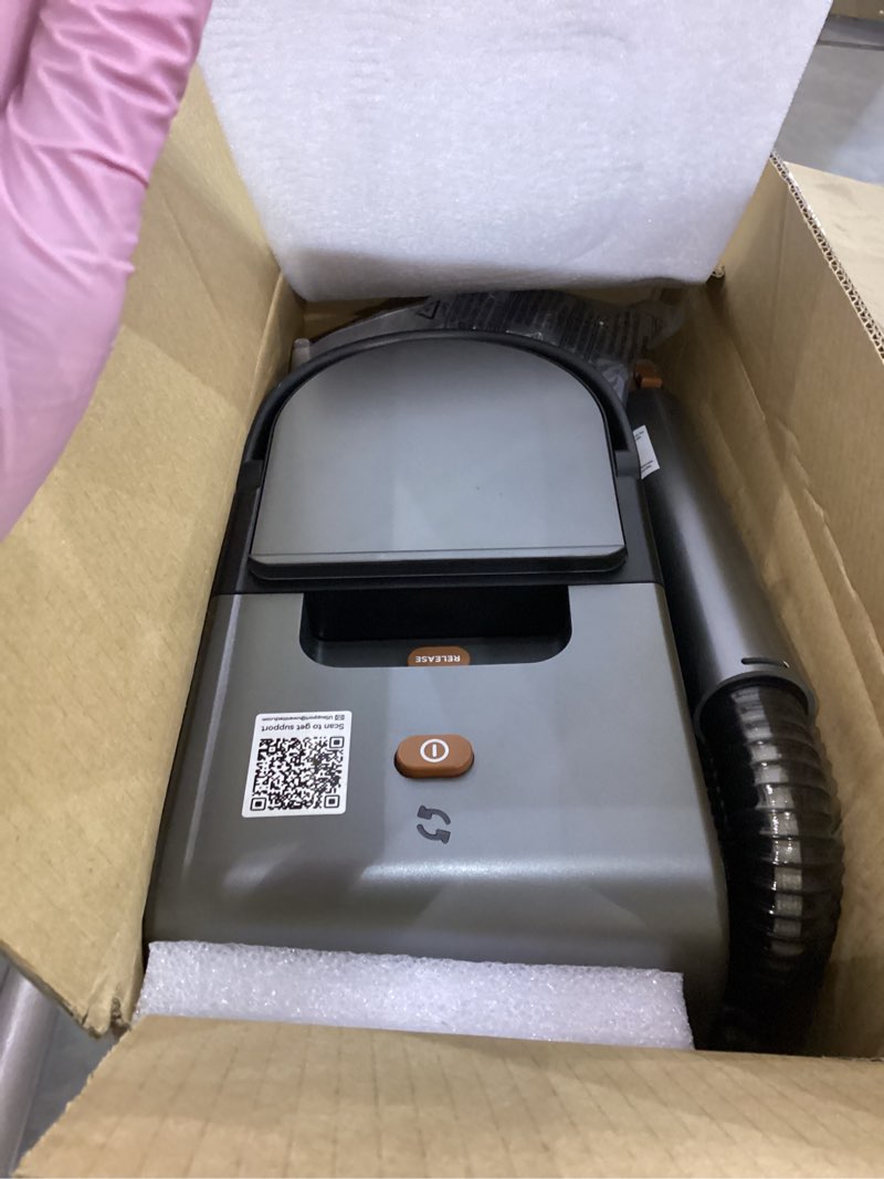 Condition photo showing As Is for uwant Portable Carpet Cleaner with Steam& Heating System 18Kpa Powerful Suction Carpet Cleaner with 4 Cleaning Tools& Solution 2 in 1 Upholstery Cleaner Steam Cleaner for Pets, Car