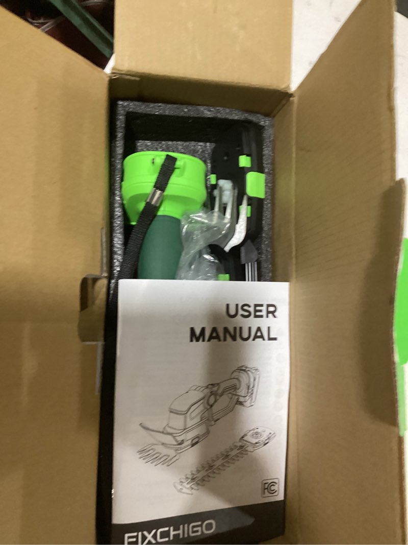 Condition photo showing Good Condition for 21v cordless hedge trimmer, 2 in 1 handheld bush trimmer compatible with makita 21v battery(battery not included), electric grass shear for garden yard lawn care, powerful & lightweight hedge trimmer only