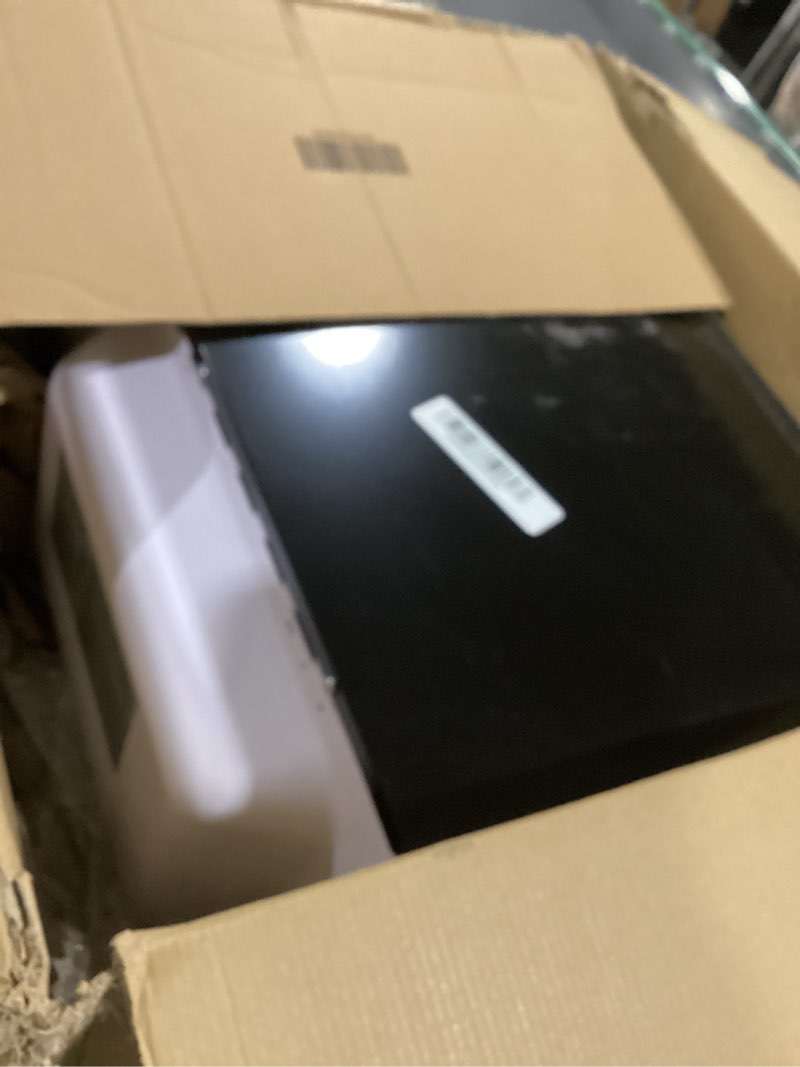 Condition photo showing As Is for BLACK+DECKER EM036AB14 Digital Microwave Oven with Turntable Push-Button Door, Child Safety Lock, Stainless Steel, 1.4 Cu.ft 1.4 Cu.Ft Stainless Steel