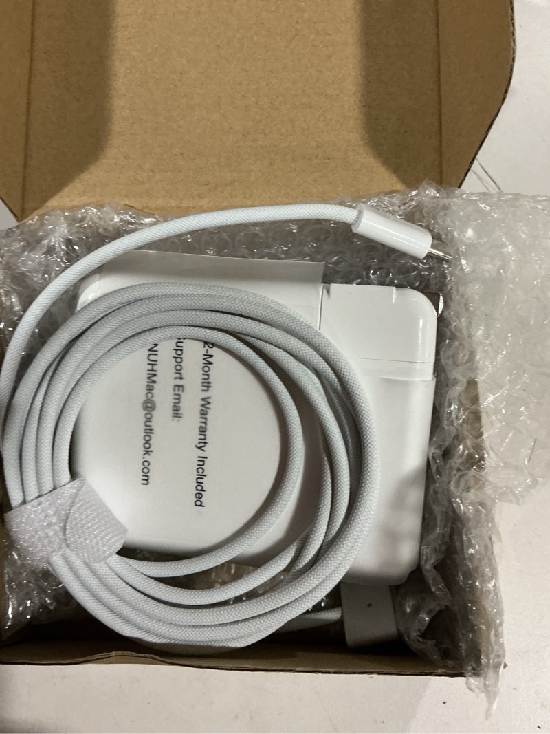 Condition photo showing Good Condition for 140w charger for macbook pro 16 14 inch mac air 15 13 inch 2026 2025 2024 23 22 21 m1–m5?original quality? fast charger power adapter & 6.6ft type c to magnetic 3 cable led applicable 2021-26 (white)
