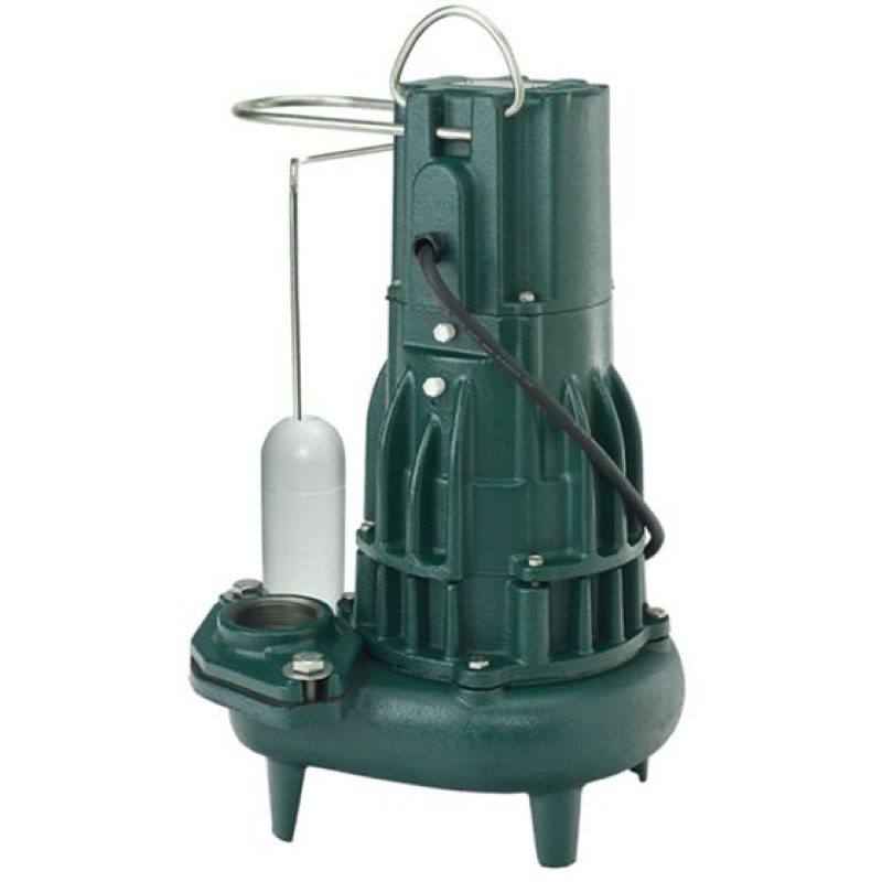 zoeller 1/2 hp pro cast iron submersible sewage pump