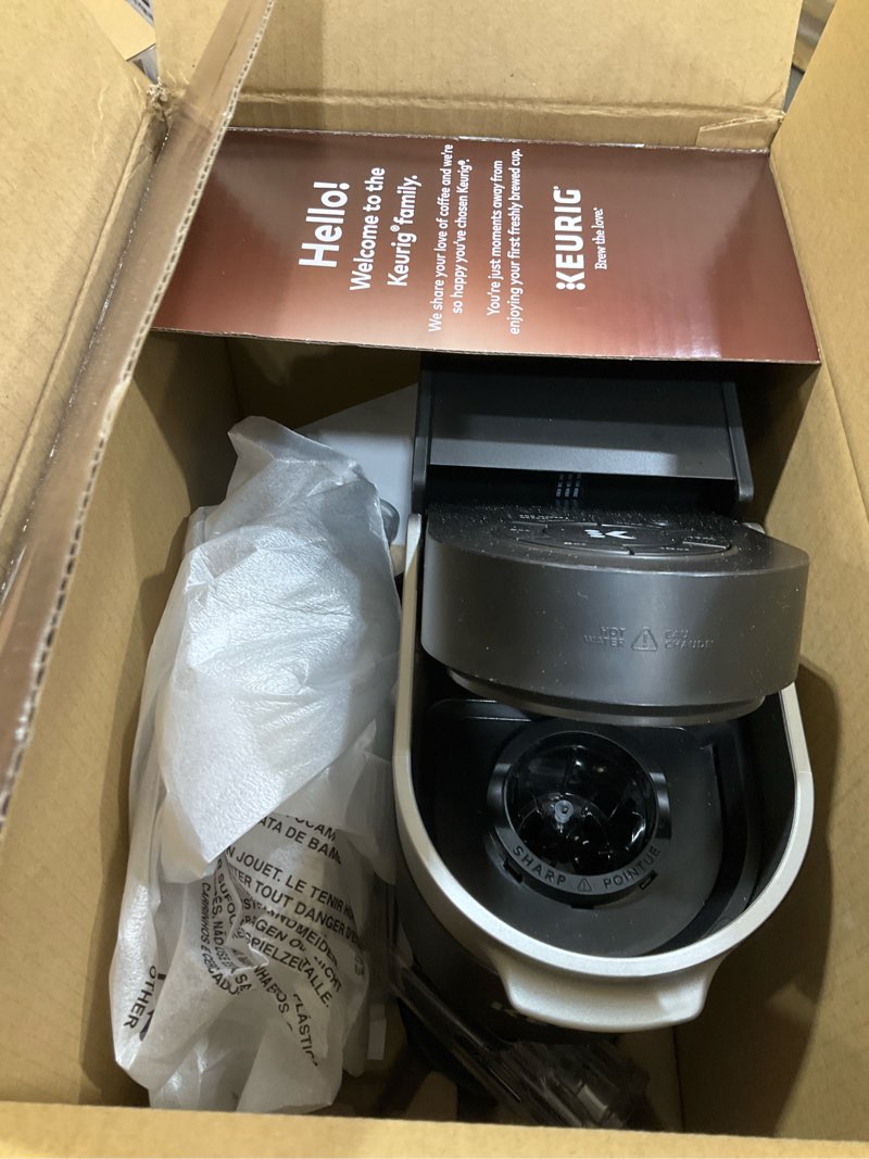 Condition photo showing As Is for keurig k-supreme single serve k-cup pod coffee maker, multistream technology, 4 brew sizes, 66oz dual-position removable reservoir, black black coffee maker