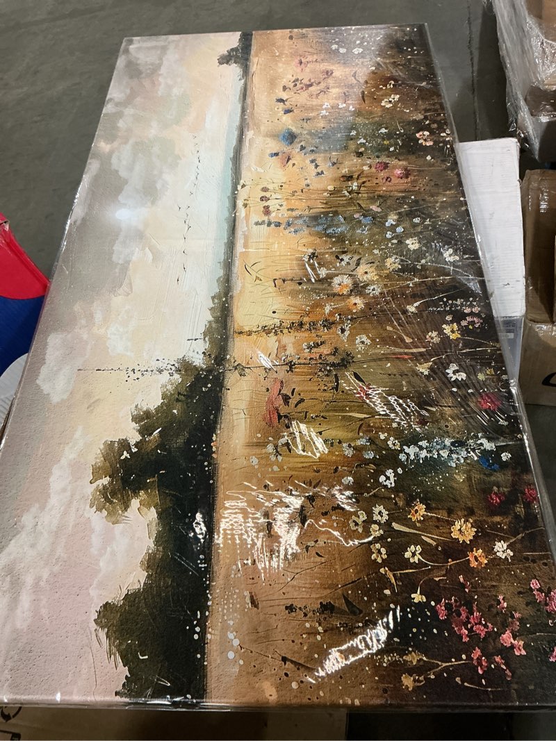 Condition photo showing New/Like New for wapluam framed wall decor for living room canvas prints wall art bedroom office decoration vintage abstract painting rural natural landscape artwork pictures ready to hang farmhouse large home decor 60"l x 30"w rural landscape