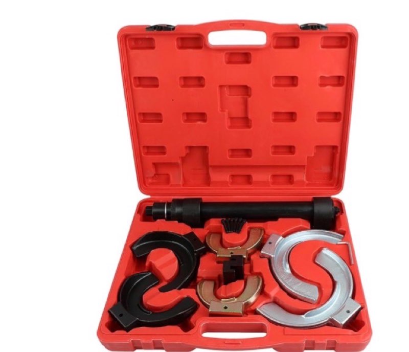 strut spring compressor kit interchangeable fork coil extractor tool set for 65-125mm, 88-160mm, 126-212mm