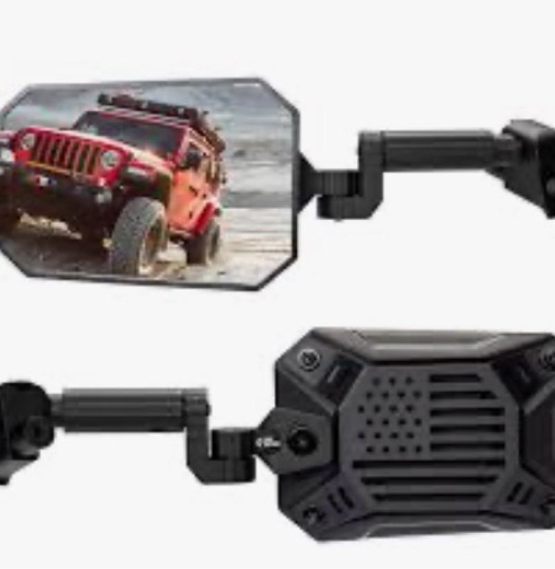 joytutus mirrors doors off compatible with 2018-2023 wrangler jl/jlu & gladiator jt, jl side mirrors with ball adapter, wider view no vibrate & wobble (not fit 2024-2026 wrangler & gladiator jt)