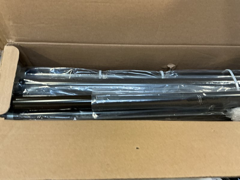 2 Pack Brown Curtain Rods Set for Windows 66 to 120 Inches Adjustable Length Heavy Duty 7/8" Diamete