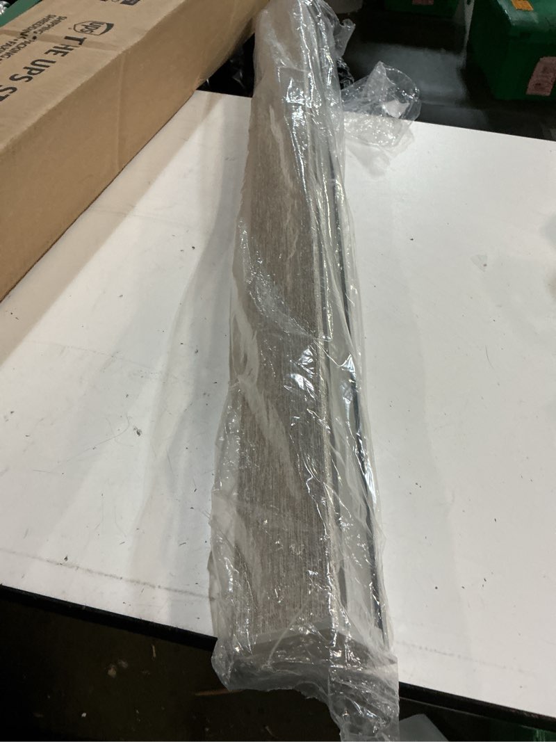 Condition photo showing As Is for persilux roller shades light filtering cordless free-stop roller blinds for windows (brown 70" w x 72" h) natural woven uv protection privacy window shades for home, living room, office, doors, patio