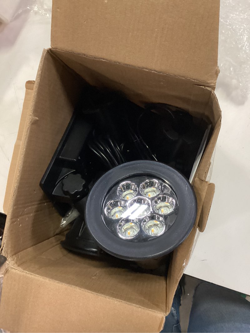 Condition photo showing Good Condition for T-SUNUS RGB Solar Landscape Spotlights Christmas, Color Changing Spot Lights Waterproof IP65 Garden Pond, 180° Adjustable Halloween Wall Tree Light Separately Installed for Outdoor Indoor 2 Pack Multicolor