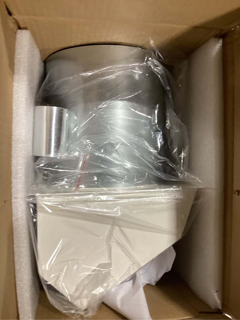 Condition photo showing New/Like New for 8 Inch Hooded Wall Vent with Screen and Damper,Outdoor Wall Exhaust Vent Cover Wall Cap for Exterior Kitchen Range Hood Ventilation Dryer HVAC Duct Air Exhaust, Galvanized Steel, White 8 Inch White